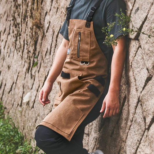 Tablier de jardinage extérieur en toile denim, tablier de camping